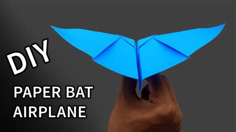 Bat Paper Airplane Template